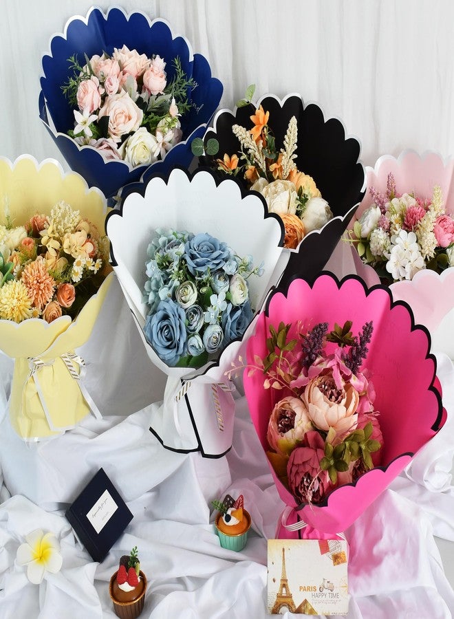 بيشيدا ورق تغليف زهور بيشيدا وردي فاقع مقاوم للماء، ورق تغليف زهور على شكل بتلات، ورق تغليف غير لامع لباقات الزهور، لوازم محلات الزهور، حفلات الزفاف، أعياد الميلاد، حفلات التخرج - 10 قطع - Image 4